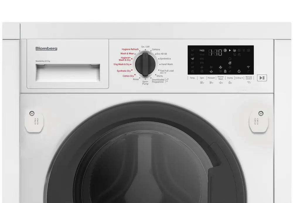 Blomberg LRI1854110 8kg/5kg 1400 Spin Integrated Washer Dryer, White