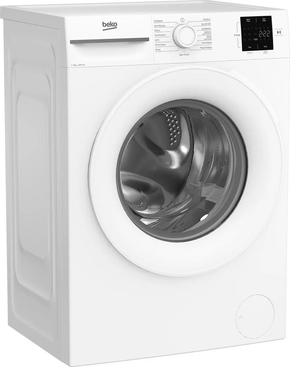 Beko BM1WU3721W 7kg 1200 Spin RecycledTub Washing Machine, White