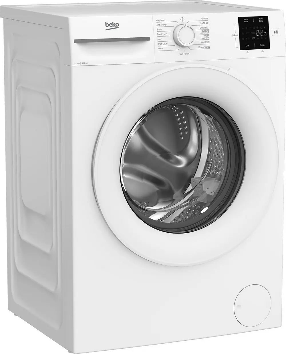 Beko BMN3WT3821W 8kg 1200 Spin RecycledTub Washing Machine, White