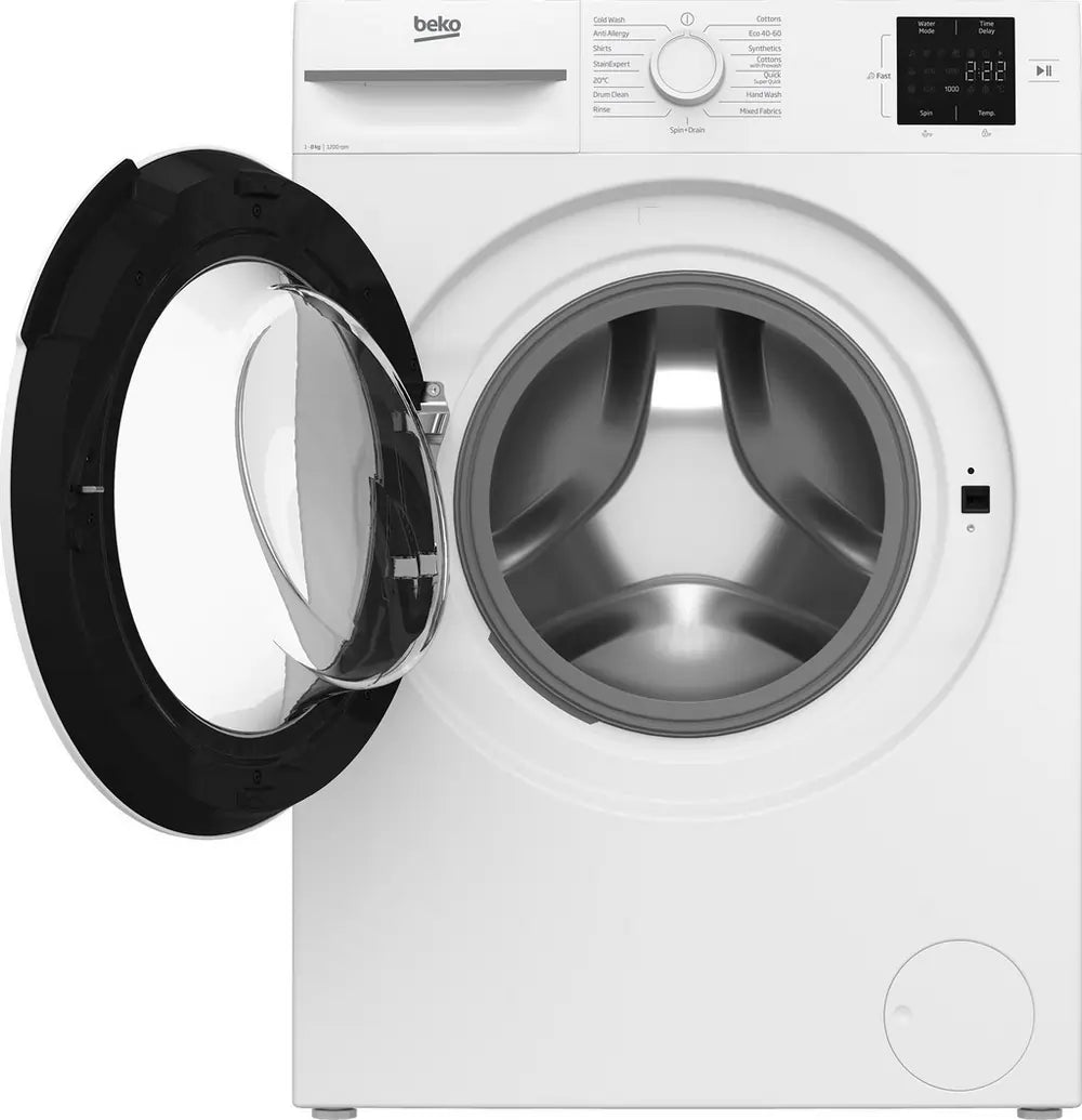 Beko BMN3WT3821W 8kg 1200 Spin RecycledTub Washing Machine, White