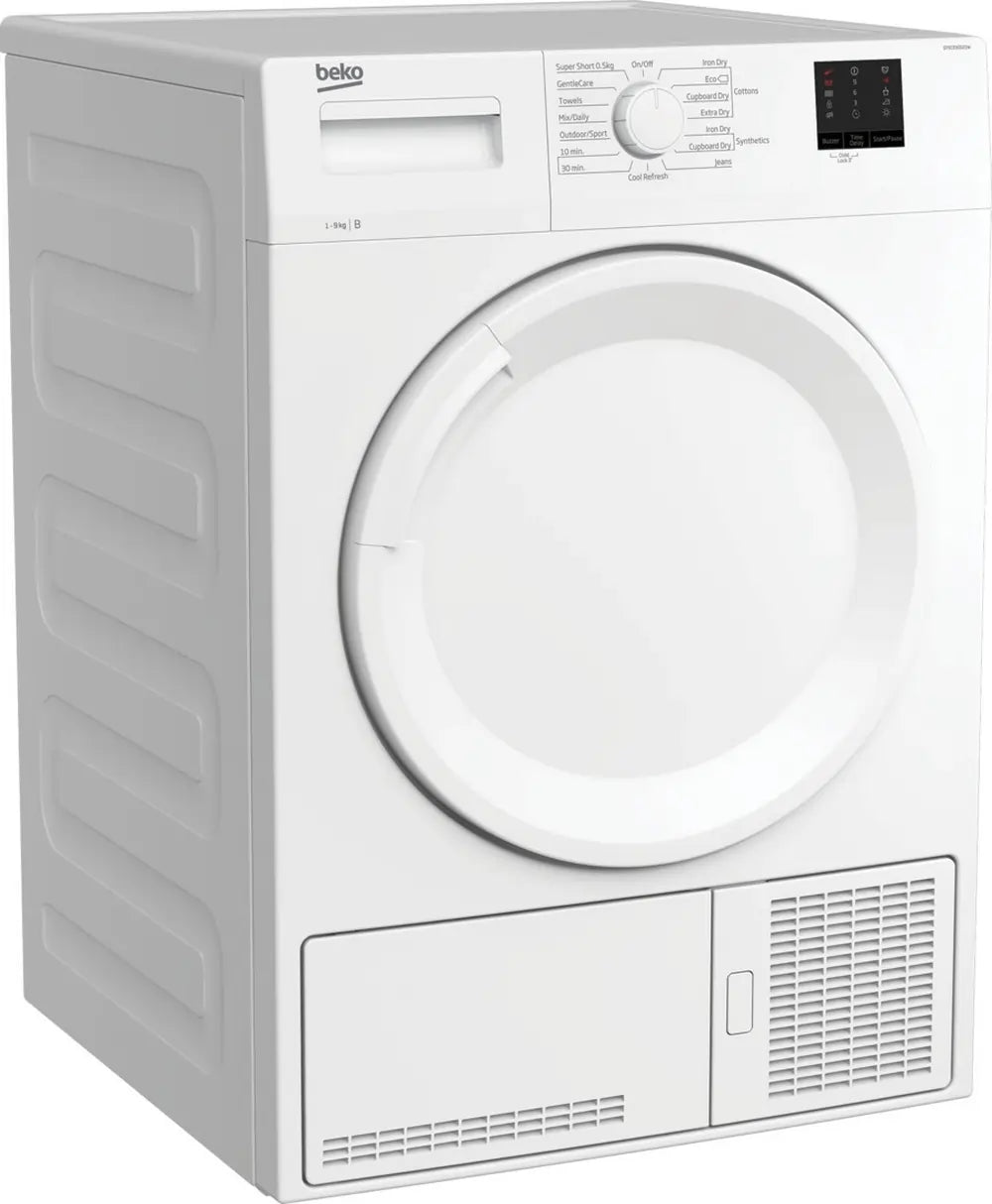 Beko DTKCE90021W 9kg Condenser Tumble Dryer with Sensor Programmes, White
