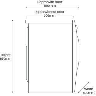 Samsung DV90T5240AW/S1 Heat Pump Tumble Dryer, 9kg, White, A+++ Rated