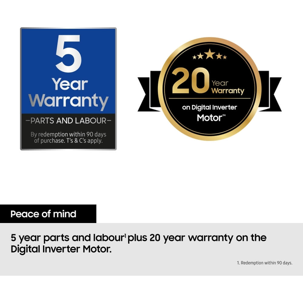 Samsung DV90T5240AW/S1 Heat Pump Tumble Dryer, 9kg, White, A+++ Rated