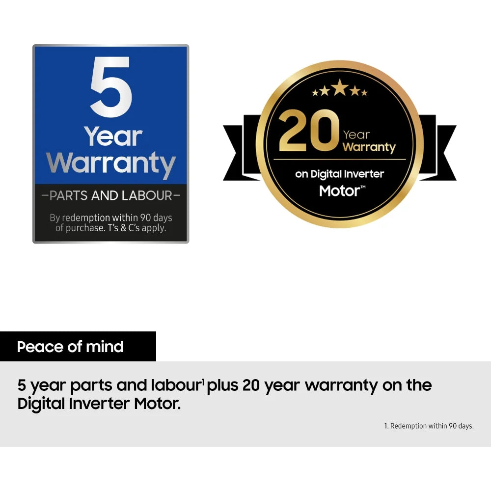 Samsung DV90T6240LB/S1 Heat Pump Tumble Dryer, 9kg, Black, A+++ Rated