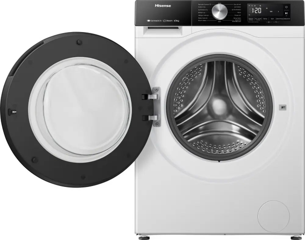 Hisense WD3S8043BW3 Wi-Fi Enabled 8kg/5kg 1400 Spin Washer Dryer, White