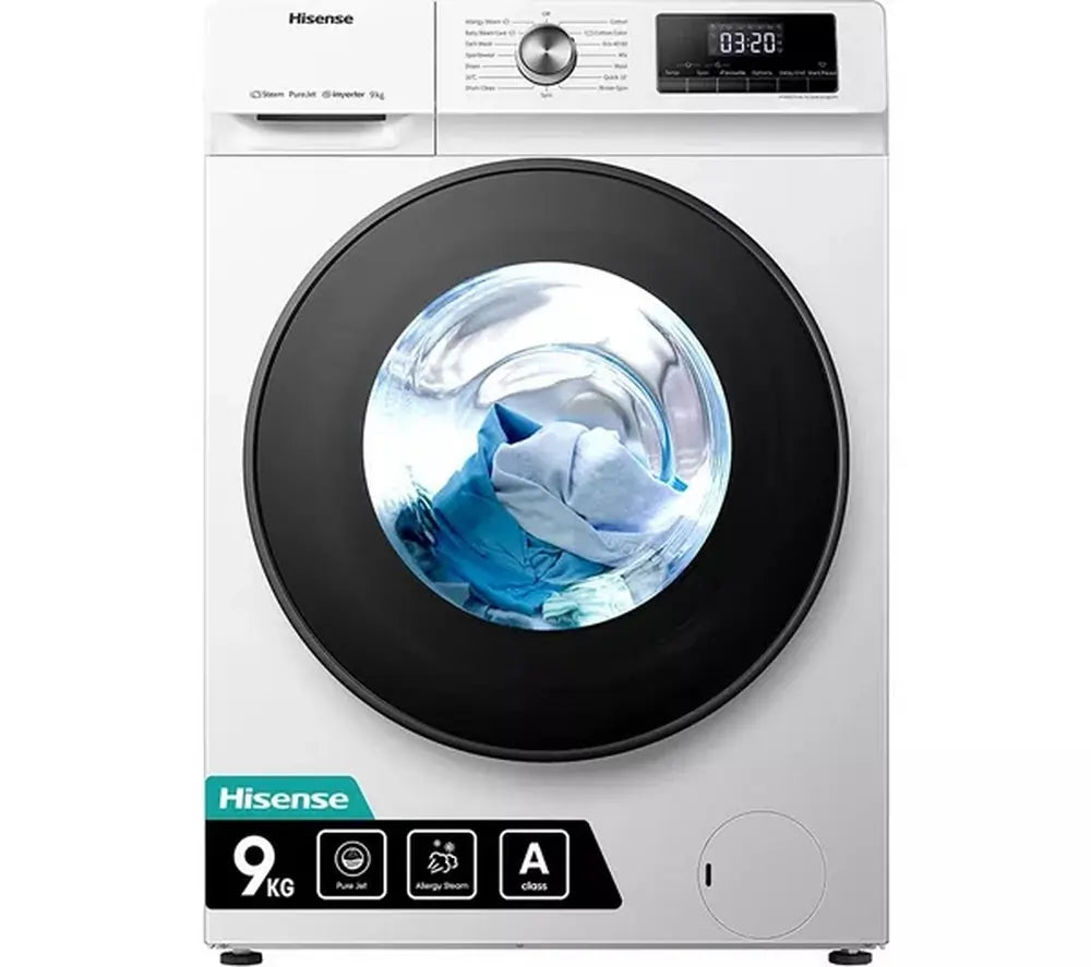 Hisense WFQA9014EVJM 9kg 1400 Spin Washing Machine - White -