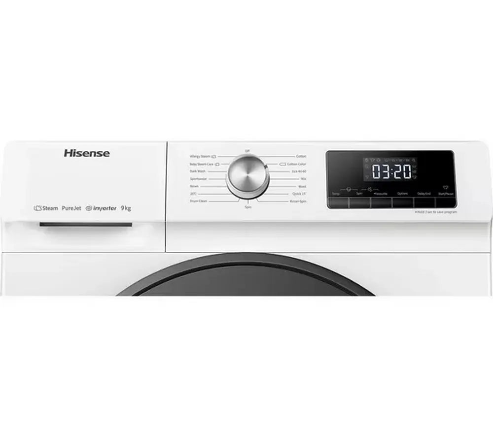 Hisense WFQA9014EVJM 9kg 1400 Spin Washing Machine - White -