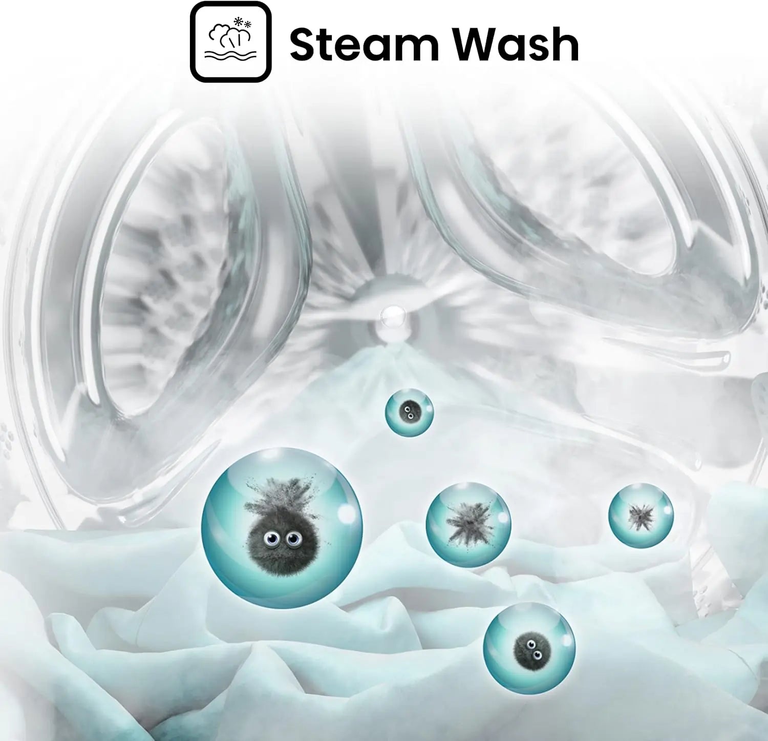 Hisense WFQP9014EVM 9kg 1400 Spin Washing Machine, White