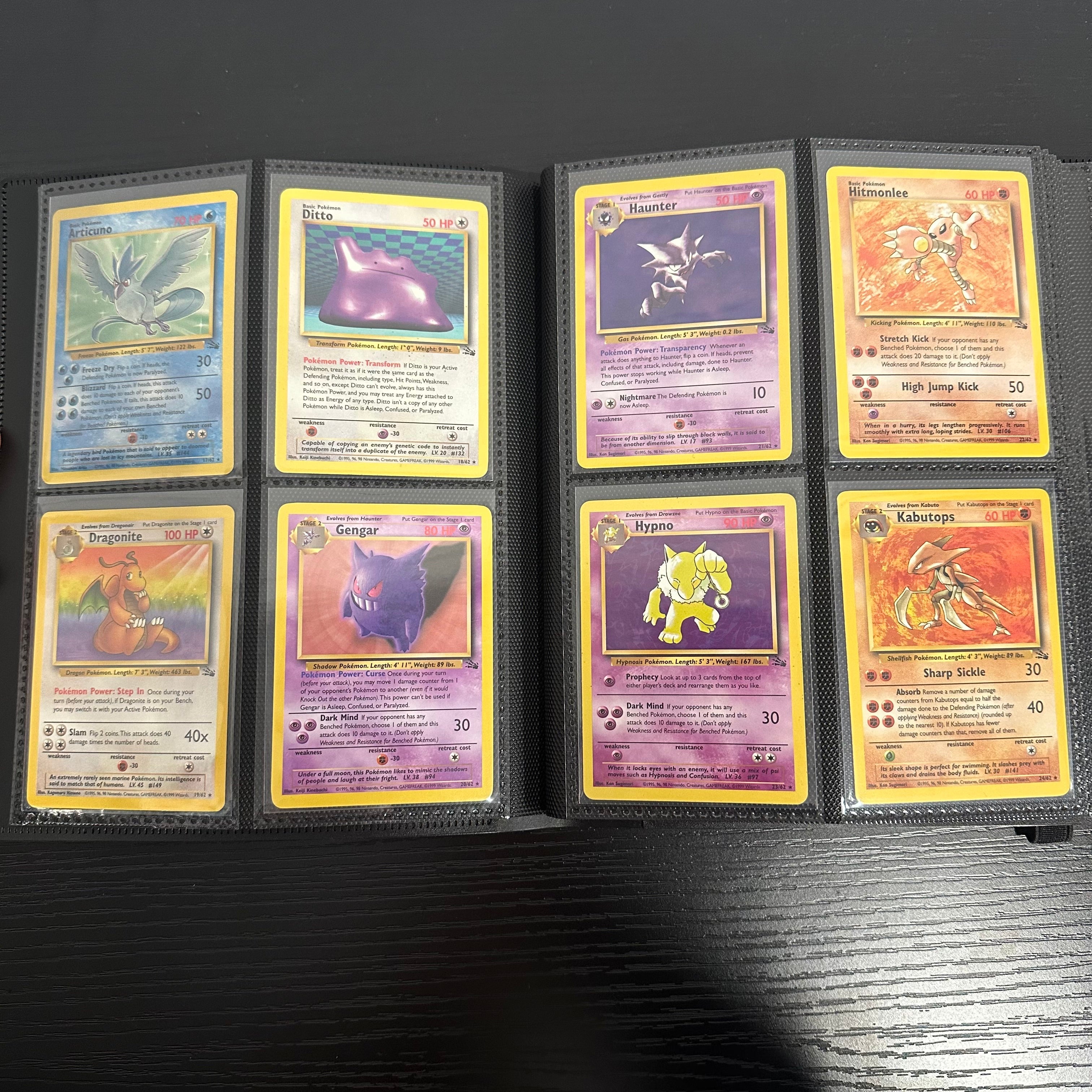 Pokemon - Complete 1999 Fossil Set 62/62 - Excellent to Lightly Played Condition