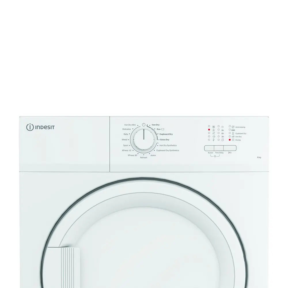 Indesit CYDA81WWGLUK 8Kg Vented Dryer, Timer - White