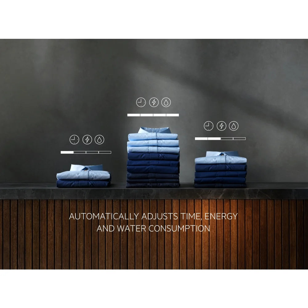 AEG L7WC84636BI ProSteam Integrated Washer Dryer, 8kg, 1600 Spin, White, D Rated