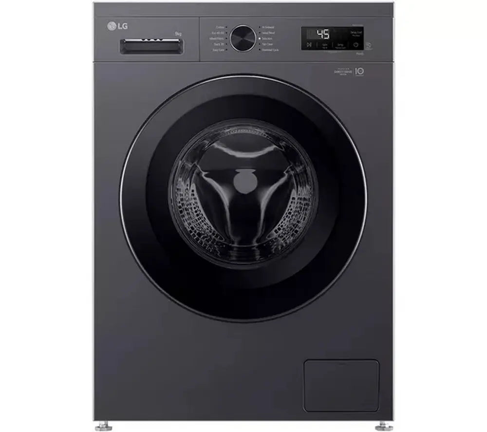 LG F4X1009NMK 9kg 1400 Spin Washing Machine, Slate Grey