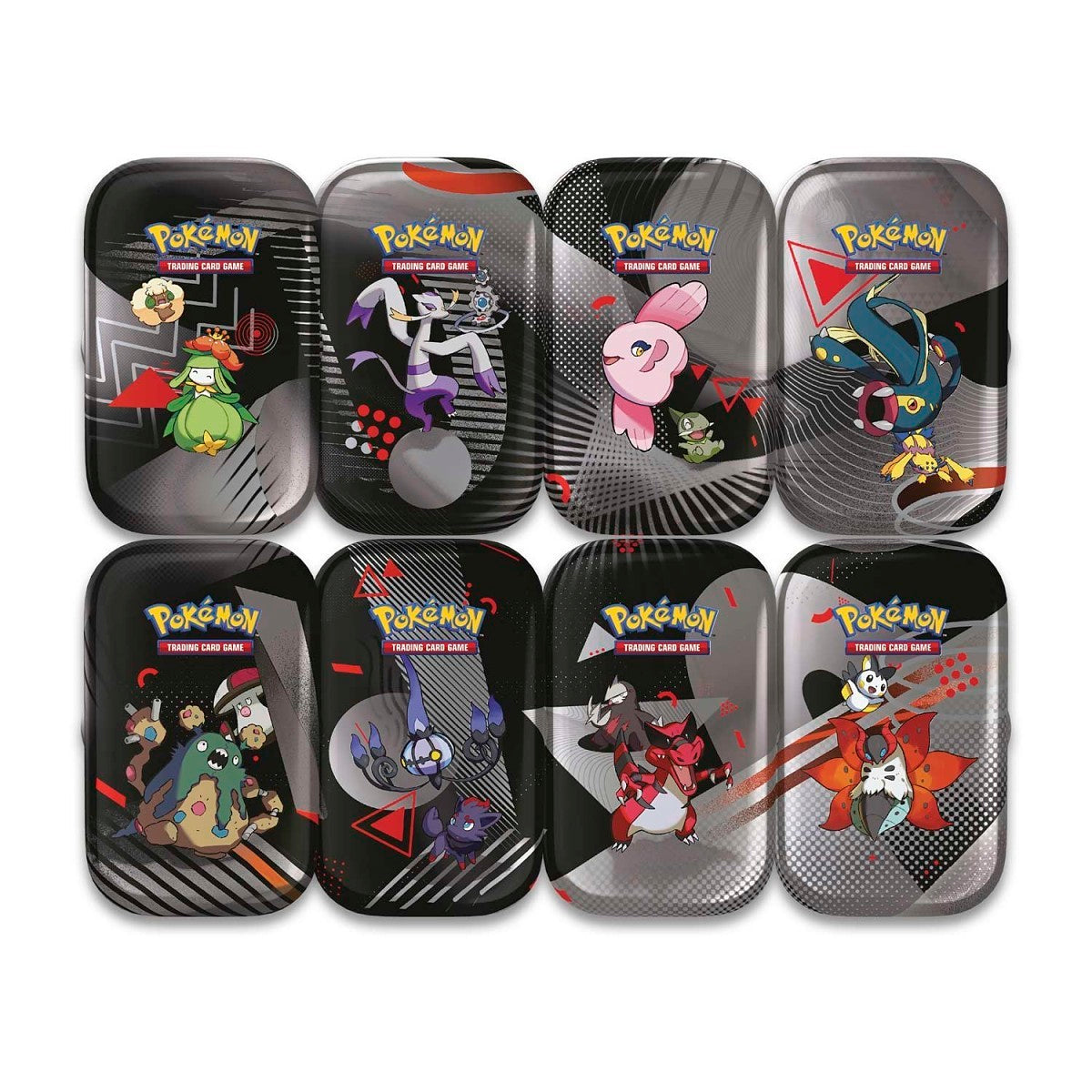 Pokemon - Scarlet & Violet - Black Bolt & White Flare - Unova Mini Tin - Display (8 Mini Tins)