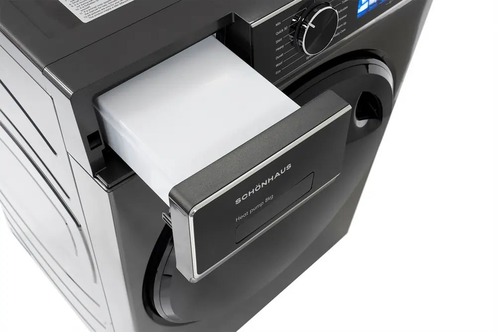 Schonhaus TDSHF018A3G 8kg Heat Pump Tumble Dryer, Graphite