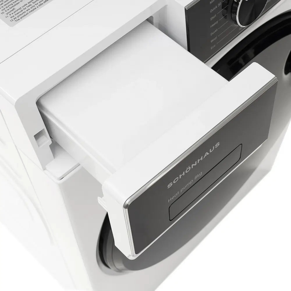Schonhaus TDSHF018A3W 8kg Heat Pump Tumble Dryer, White