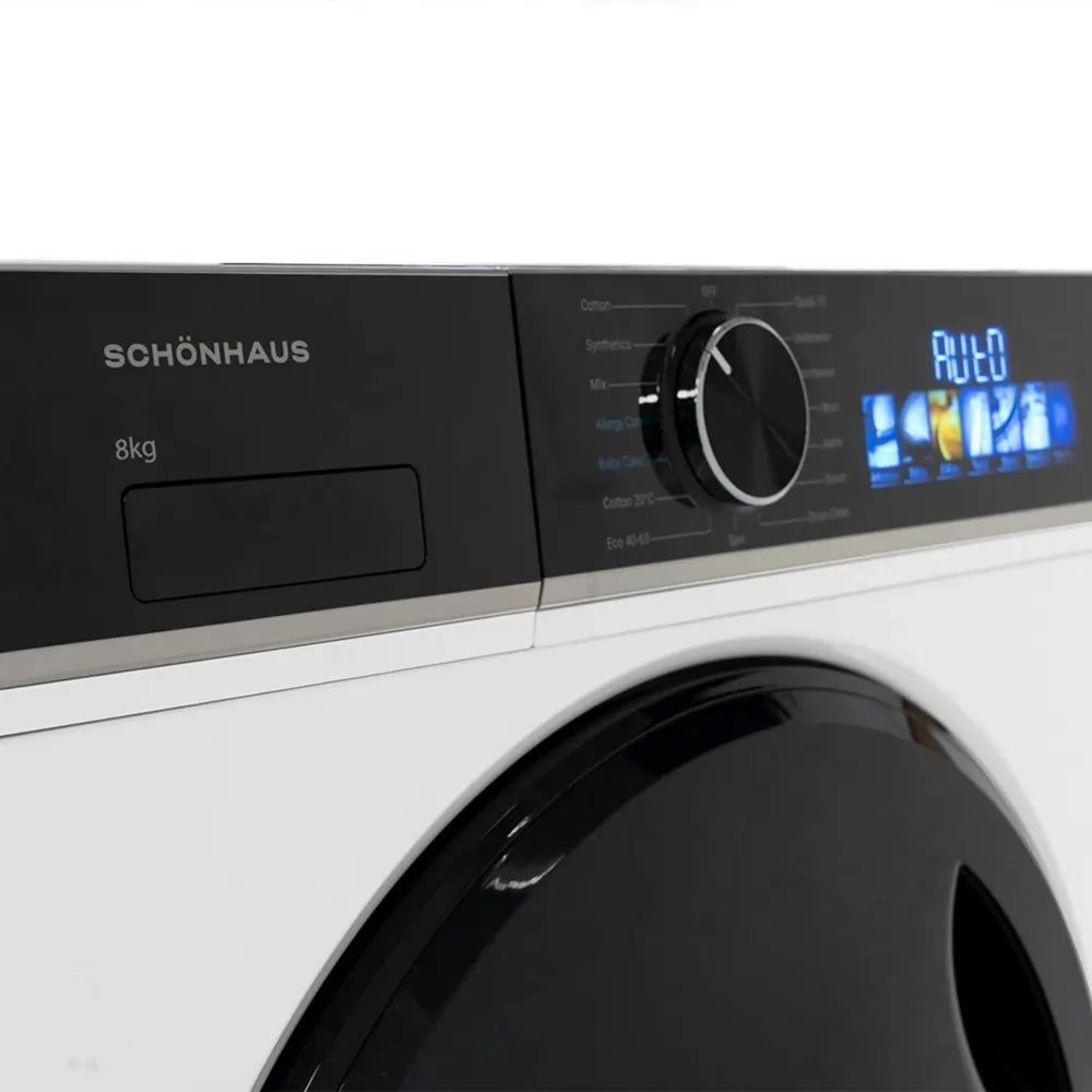 Schonhaus WMSF01814AW 8kg 1400 Spin Washing Machine, White
