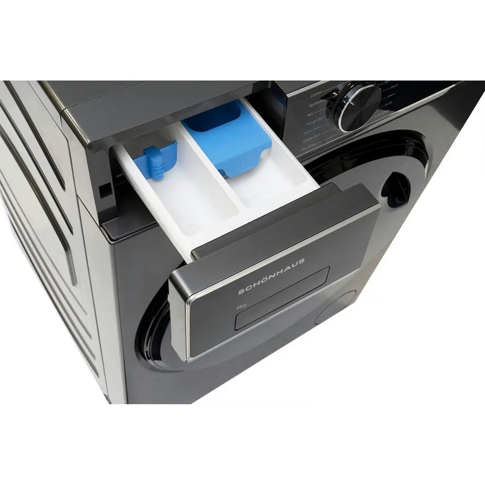 Schonhaus WMSF01914AG 9kg 1400 Spin Washing Machine, Graphite