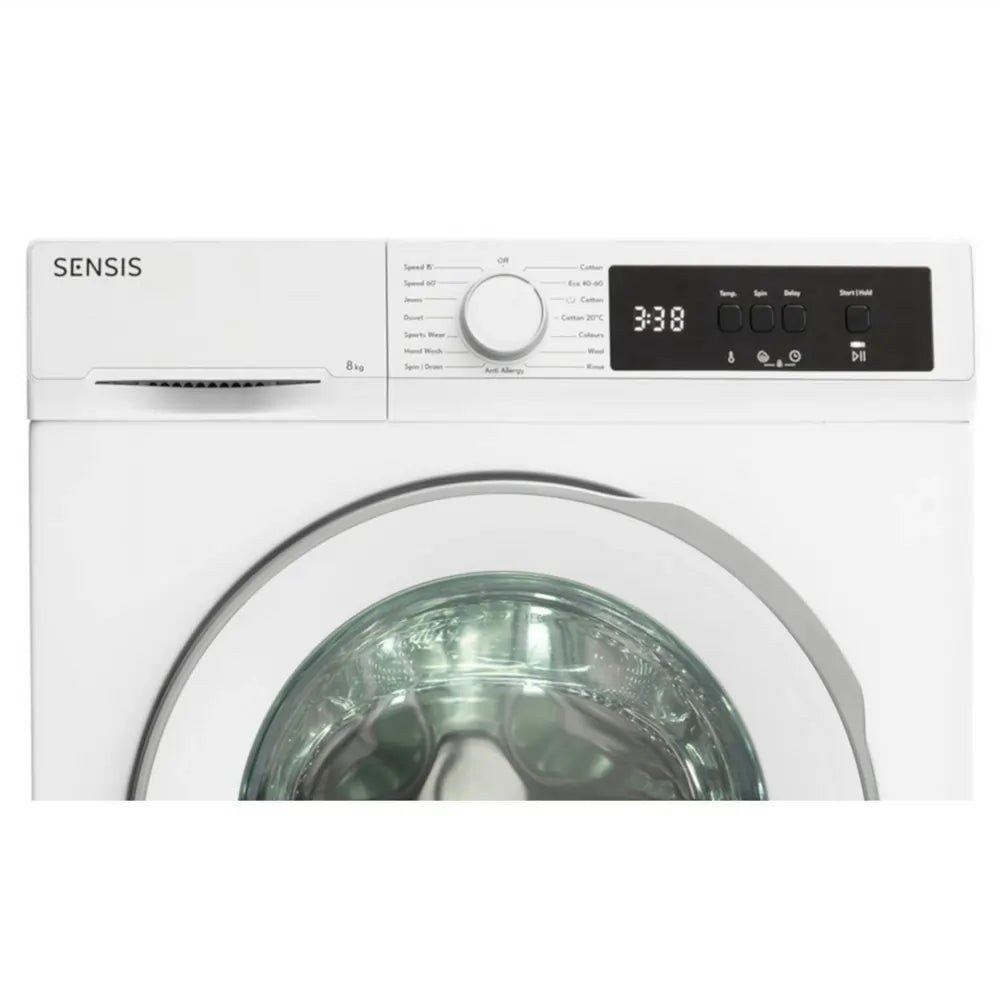 Sensis WMF01814AW 8kg 1400 Spin Washing Machine, White