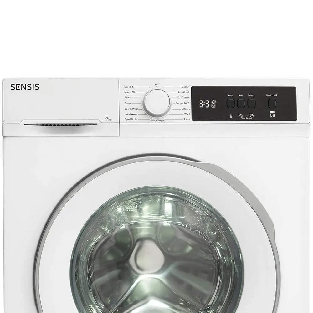 Sensis WMF01914AW 9kg 1400 Spin Washing Machine, White
