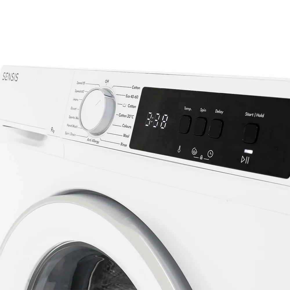 Sensis WMF01914AW 9kg 1400 Spin Washing Machine, White