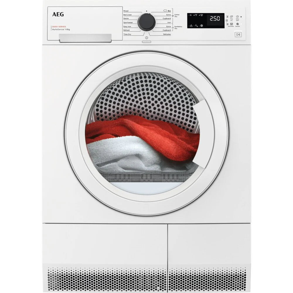 AEG TXH508A2R 8kg Heat Pump Tumble Dryer,White,A++ Rated