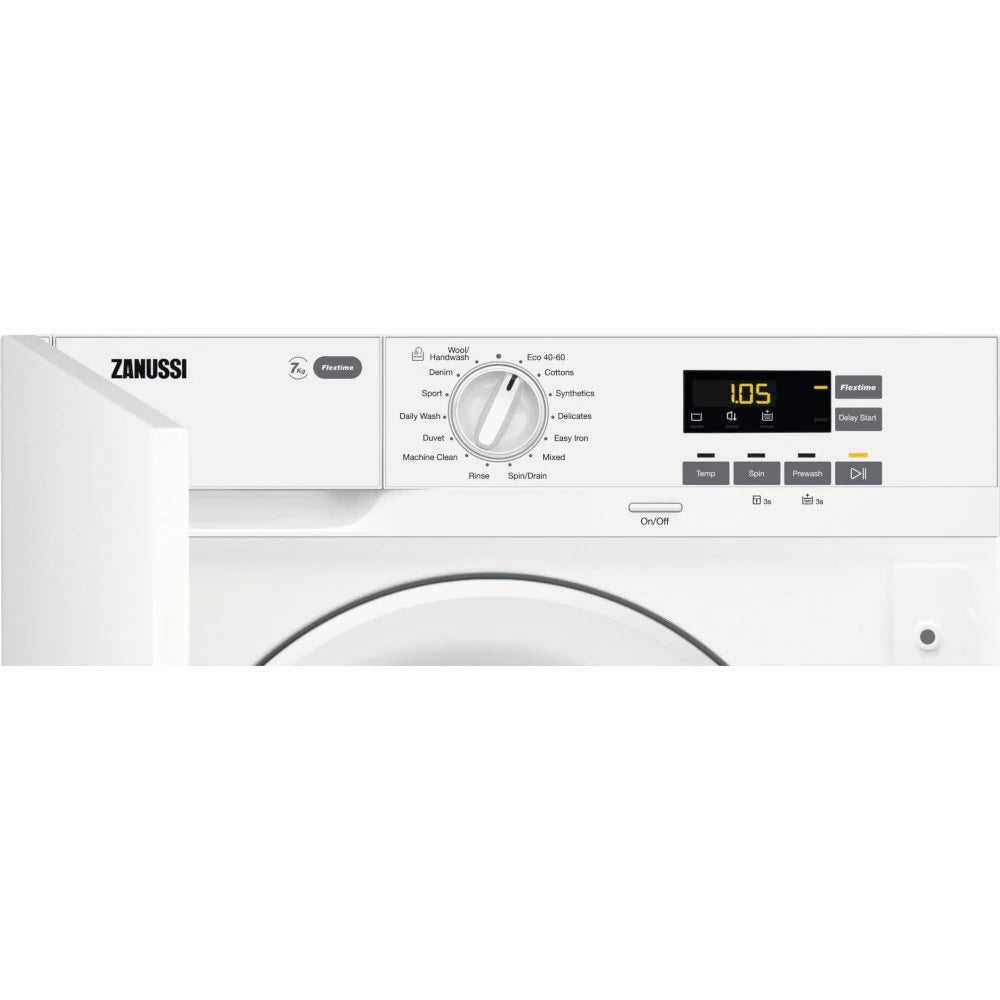 Zanussi ZW74PDBI 7kg Washing Machine with 1400 rpm,Fully Integrated,B Rated