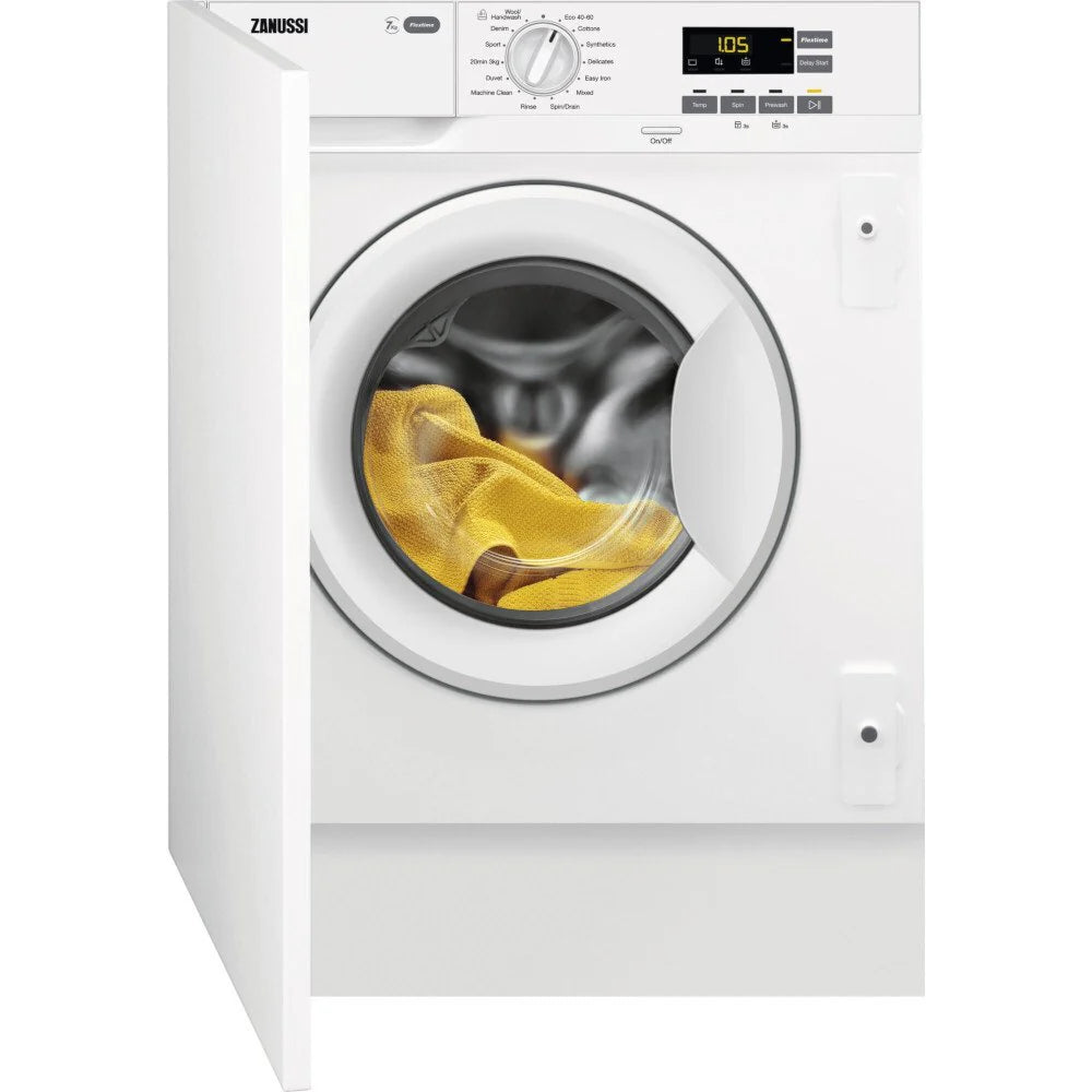 Zanussi ZW74PDBI 7kg Washing Machine with 1400 rpm,Fully Integrated,B Rated