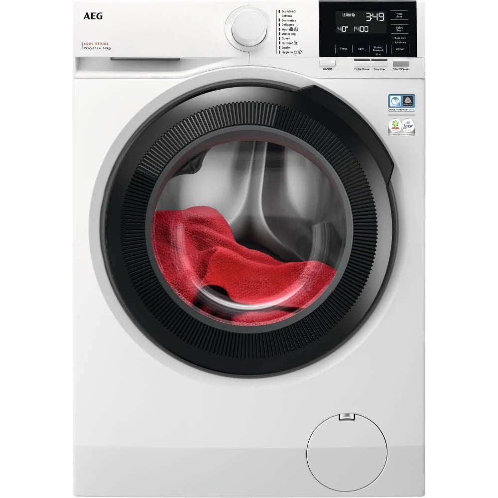 AEG LFR61844B 8kg Washing Machine with 1400 rpm - White - A Rated