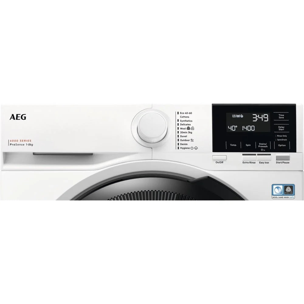 AEG LFR61844B 8kg Washing Machine with 1400 rpm - White - A Rated