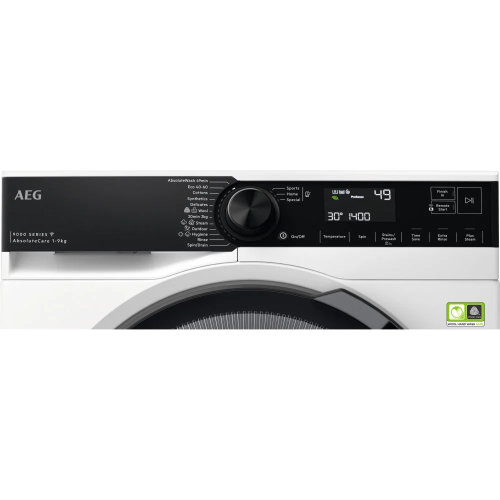 AEG LFR94946WS 9kg Washing Machine with 1400 rpm - White - A Rated