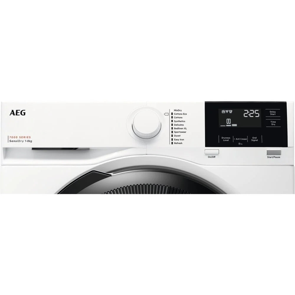AEG TR718L4B 8kg Heat Pump Tumble Dryer - White - A++ Rated