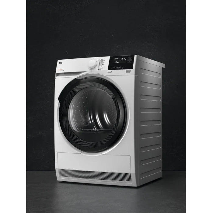 AEG TR818P4B Heat Pump Tumble Dryer, 8kg, White, A++ Rated