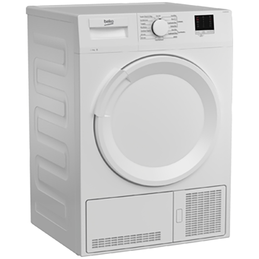 Beko DTLCE80041W Freestanding 8kg Condenser Tumble Dryer, White