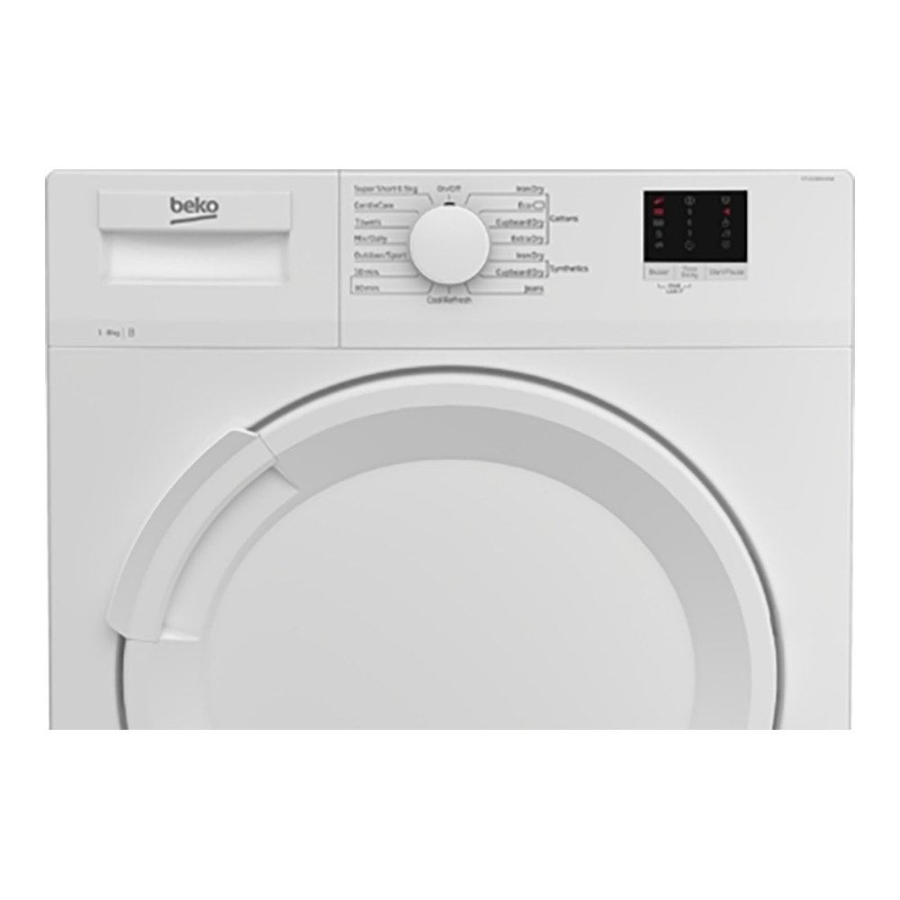 Beko DTLCE80041W Freestanding 8kg Condenser Tumble Dryer, White