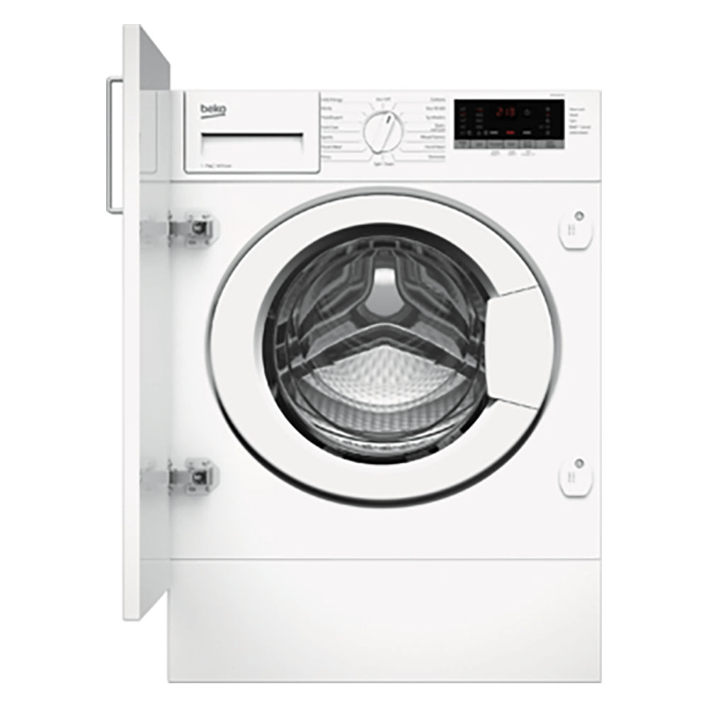 Beko WTIK74151F 7kg 1400 Spin Integrated Washing Machine with Fast+ Function - White
