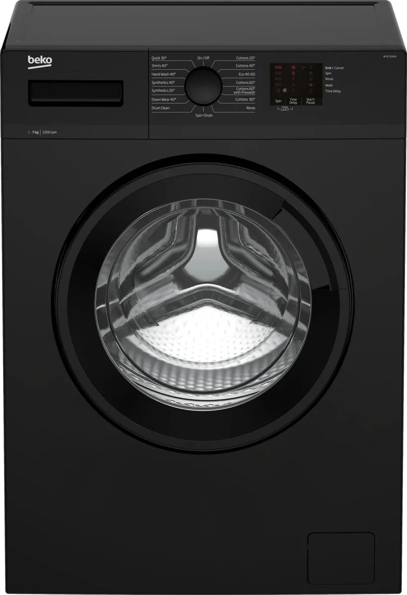 Beko WTK72041B 7kg 1200 Spin Washing Machine with Quick Programme  Black