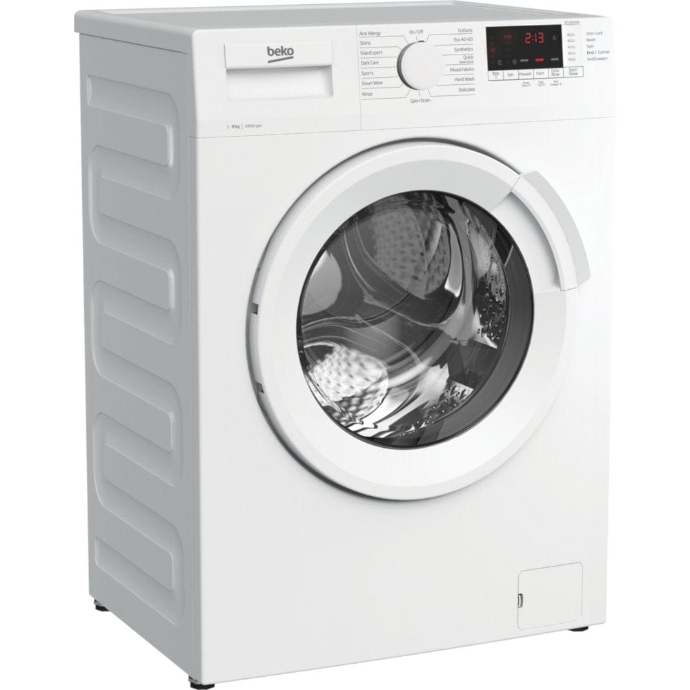 Beko WTL84141W 8kg 1400 Spin Washing Machine with Fast Wash - White