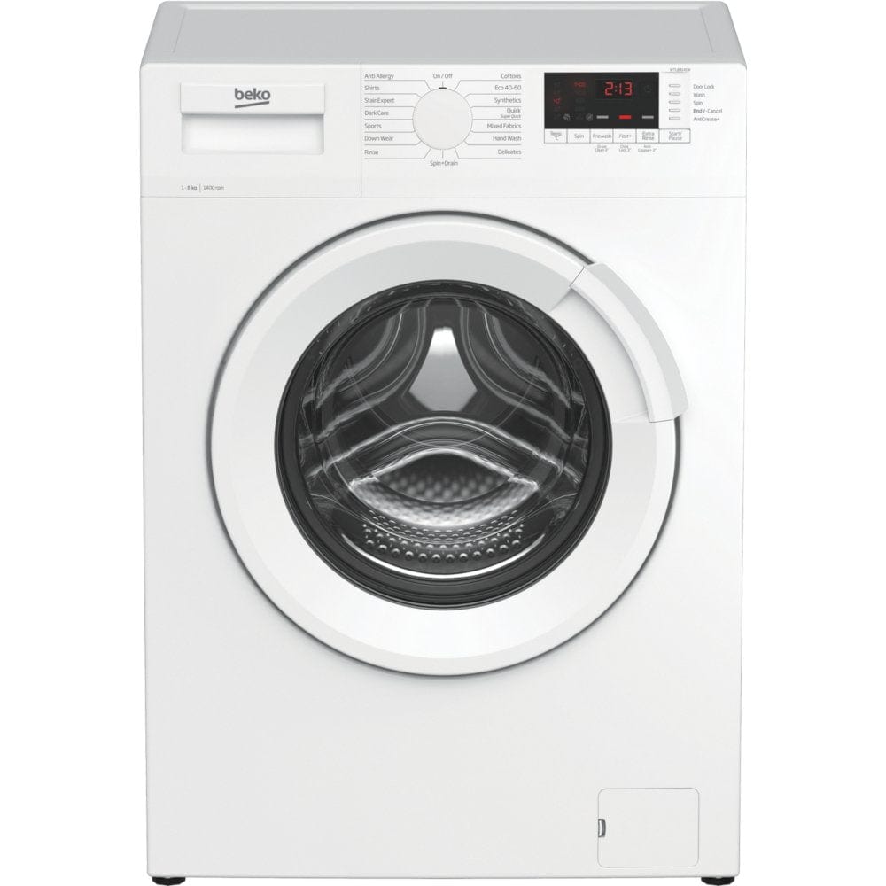 Beko WTL84141W 8kg 1400 Spin Washing Machine with Fast Wash - White