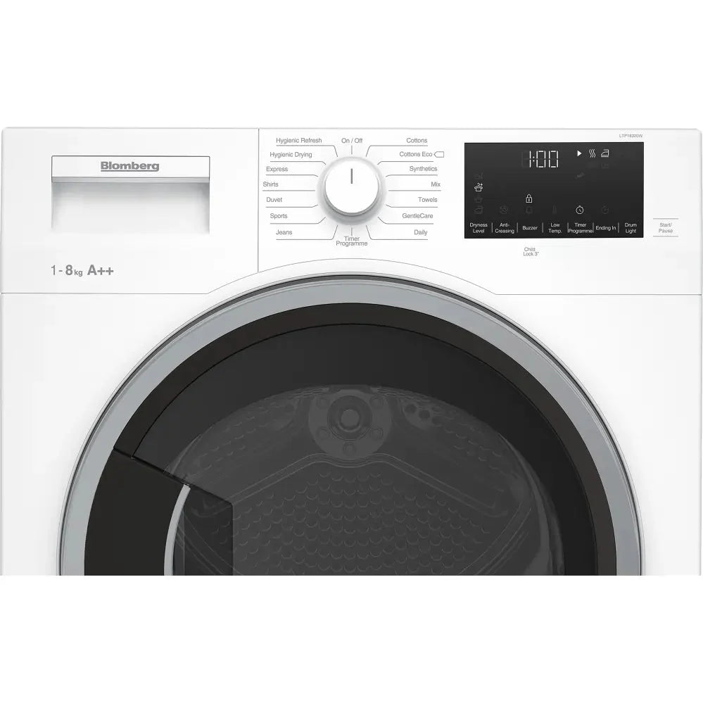 Blomberg LTP18320W 8kg Freestanding Heat Pump Tumble Dryer - White