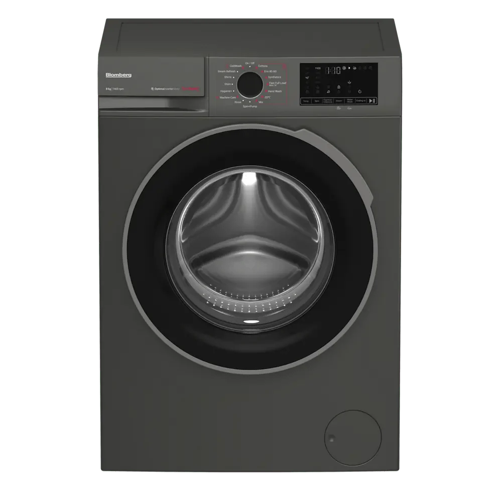 Blomberg LWA18461G 8kg 1400 Spin Washing Machine, Graphite