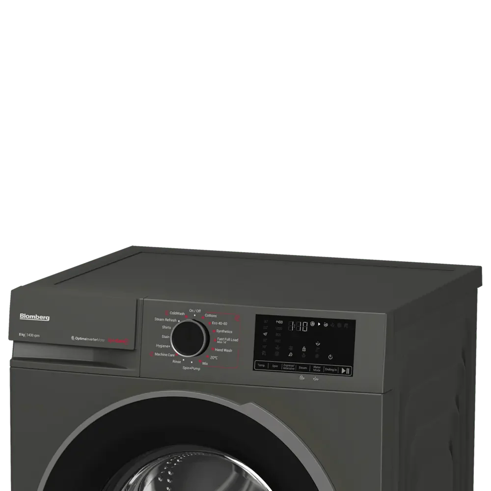 Blomberg LWA18461G 8kg 1400 Spin Washing Machine, Graphite