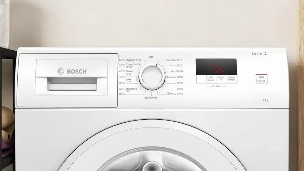 Bosch WGE03408GB Series 2 Washing Machine, 8kg, 1400 Spin, White, A Rated