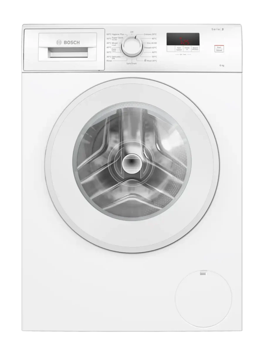 Bosch WGE03408GB Series 2 Washing Machine, 8kg, 1400 Spin, White, A Rated