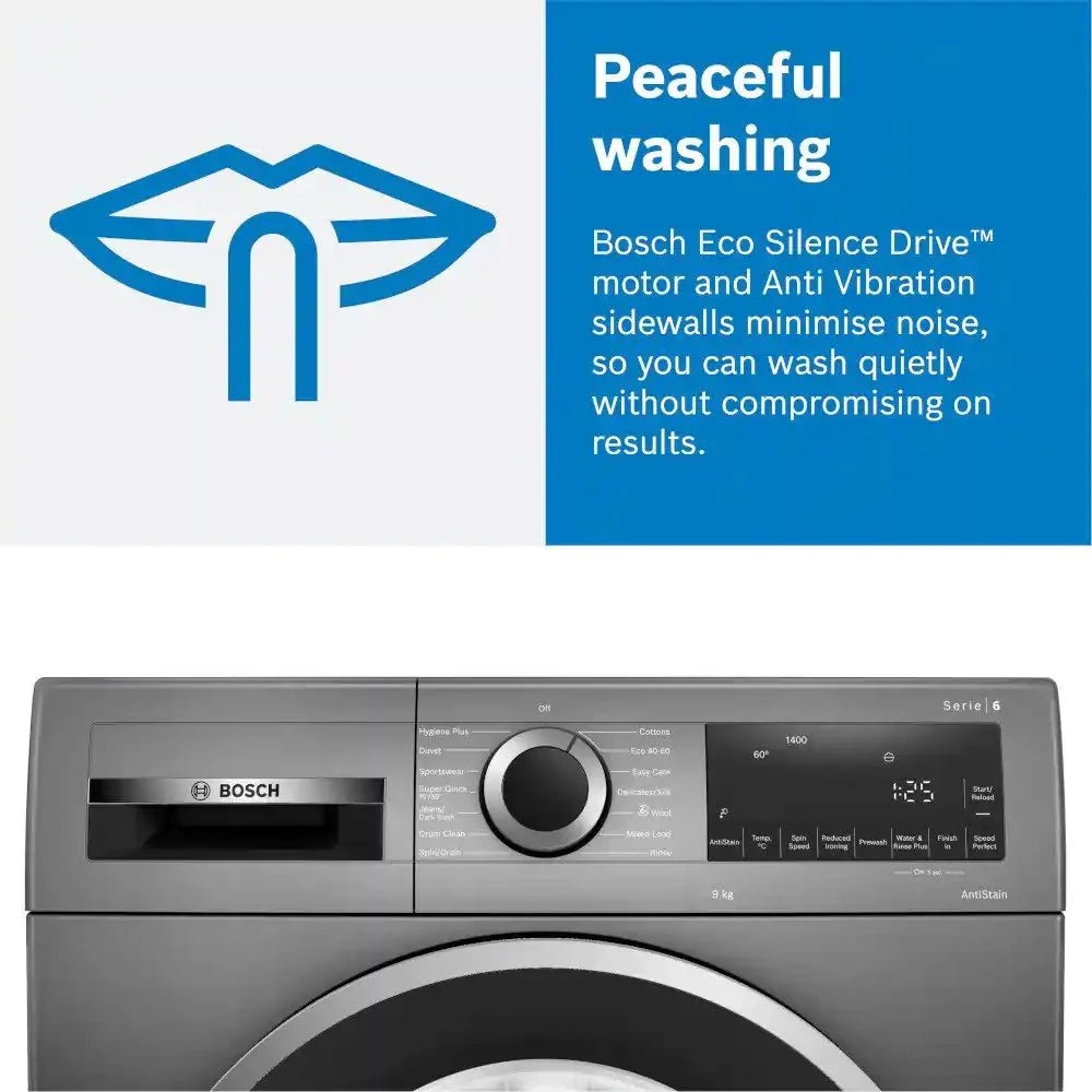 Bosch WGG2449RGB 9kg Freestanding Washing Machine with 1400 rpm - Graphite