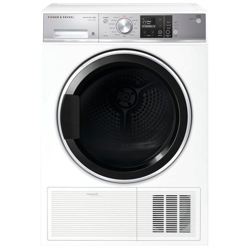 Fisher & Paykel DH9060FS1 Freestanding 9KG Condenser Heat Pump Tumble Dryer Steam Care White