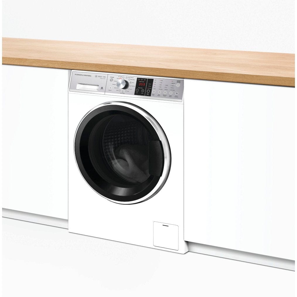 Fisher & Paykel WH1060S1 Front Loader Washing Machine, 10kg,1400 Spin,Steam Refresh  White