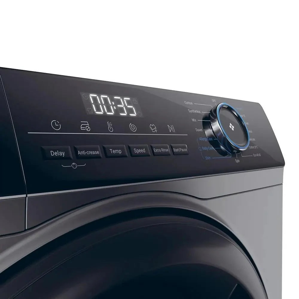 Haier HW80B16939S8 8kg 1600 Spin Washing Machine, Graphite