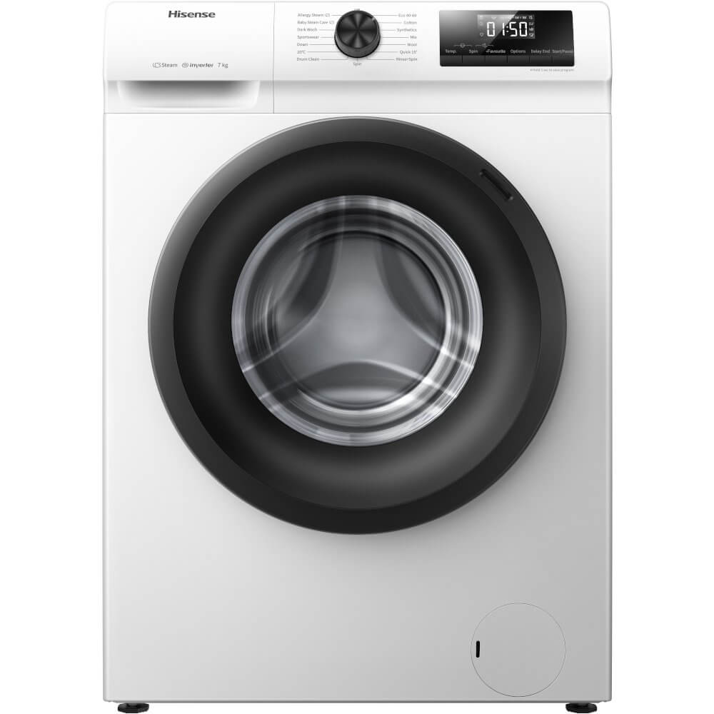 Hisense WFQP7012EVM 7kg 1200 Spin Washing Machine, White