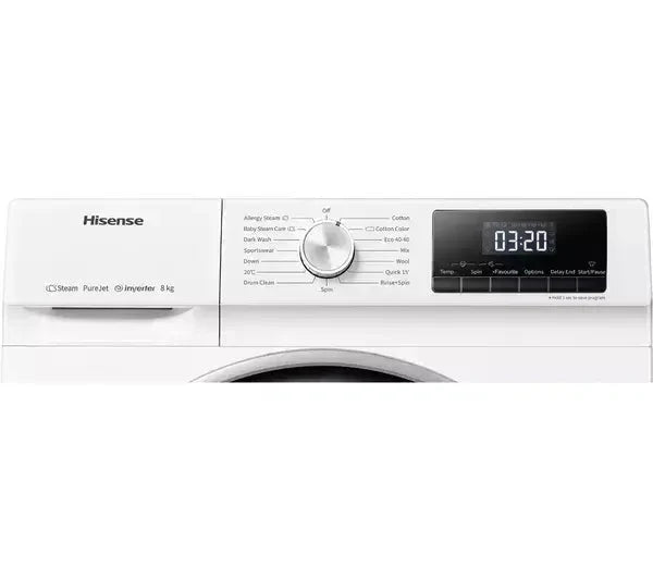 Hisense WFQY801418VJM 8kg 1400 Spin Washing Machine - White