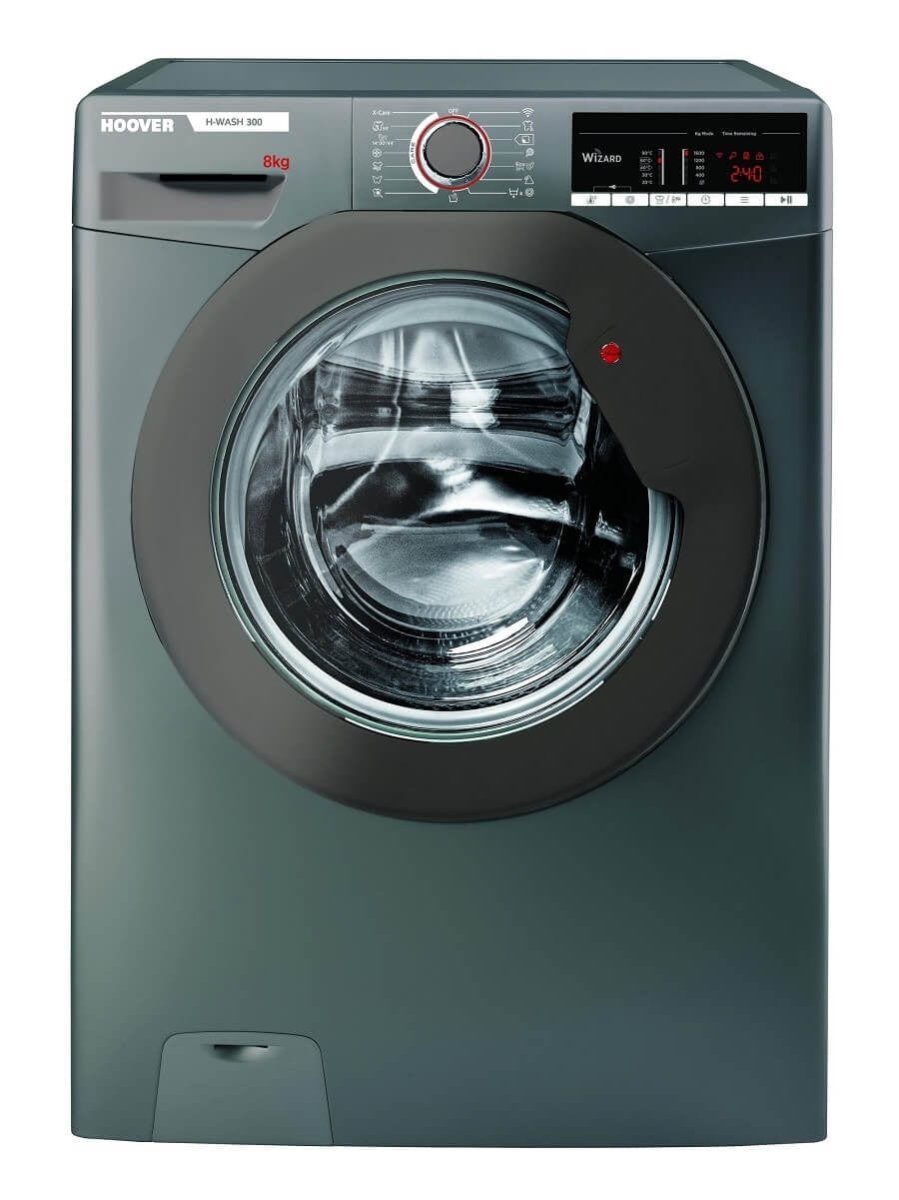Hoover H3W58TGGE 8kg 1500 Spin Washing Machine with NFC Connection  Graphite
